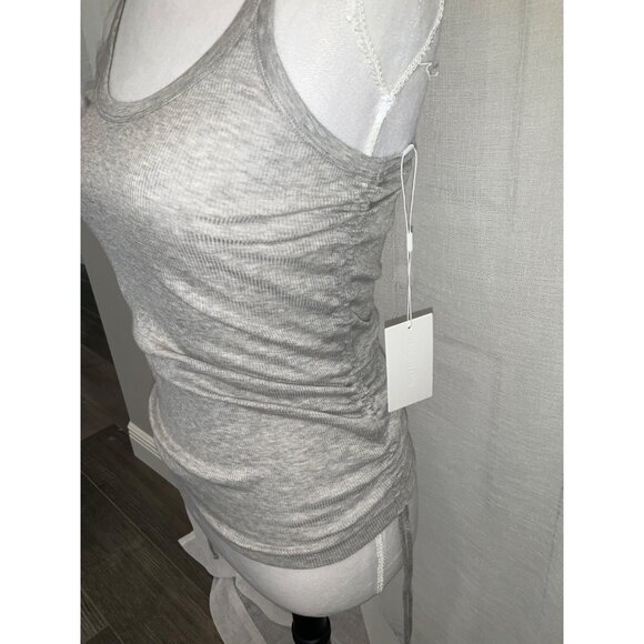 Helmut Lang Gray Drawstring Tank Top size Medium NEW - Picture 2 of 4